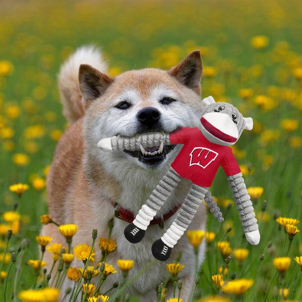 Littlearth University Of Wisconsin Team Sock Monkey Pet Toy
