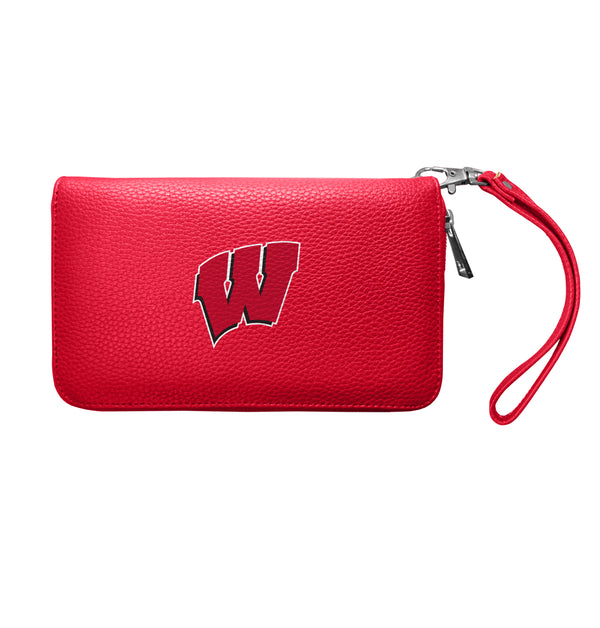 littlearth University of Wisconsin Zip Organizer Wallet Pebble