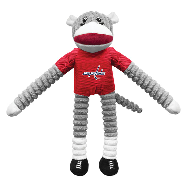 littlearth Washington Capitals Team Sock Monkey Pet Toy