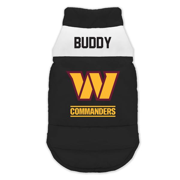 littlearth Washington Commanders Custom Pet Parka Puff Vest