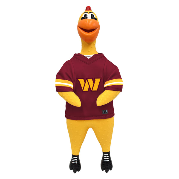littlearth Washington Commanders Rubber Chicken Pet Toy