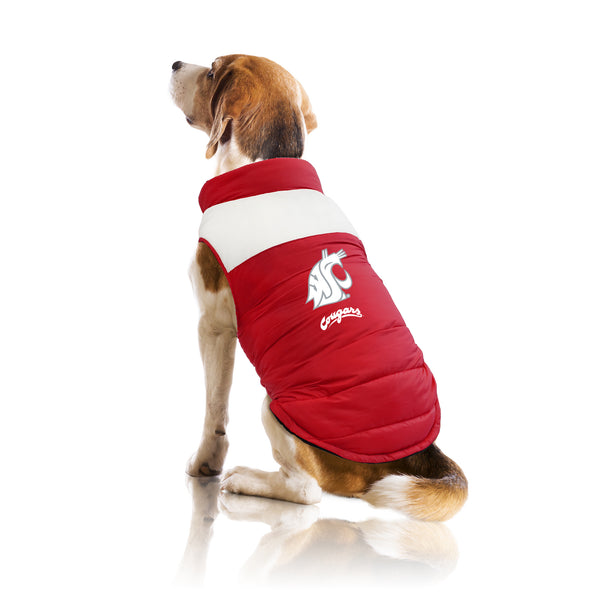 Littlearth Washington State University Pet Parka Puff Vest