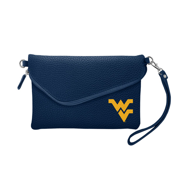 littlearth West Virginia University Fold Over Crossbody Pebble