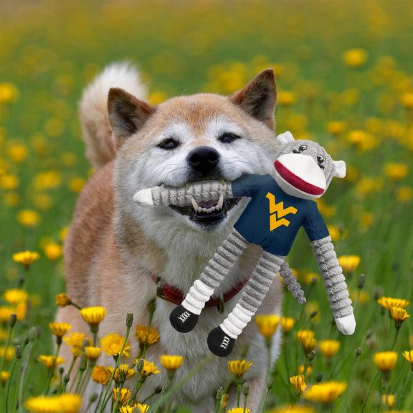 Littlearth West Virginia University Team Sock Monkey Pet Toy